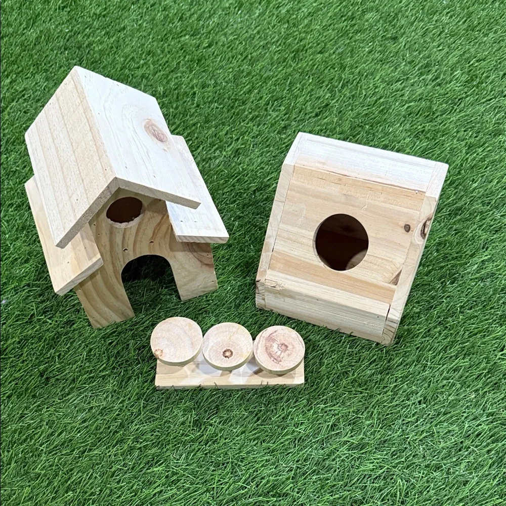 Wooden Small Animal/Hamster Lot of Accessories